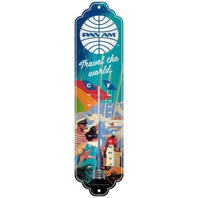 Thermometer 6.5x28 cm. Pan Am - Travel the world Seaside