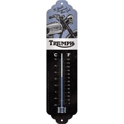 Thermomètre 6,5x28 cm. Triumph - Bleu moto