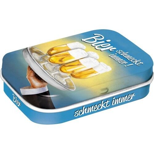 Cajita Mints 6x9,5x2 cms. Open Bar Bier schmeckt immer Tablett