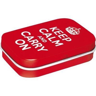 Mints box 6x9.5x2 cm. Achtung Keep Calm and Carry On