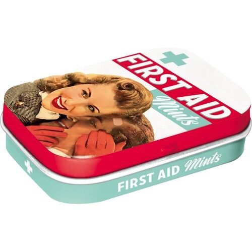 Cajita Mints 6x9,5x2 cms. Nostalgic Pharmacy First Aid Couple