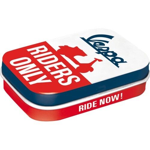 Pfefferminzdose 6x9,5x2 cm. Vespa - Nur für Fahrer