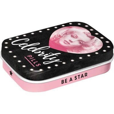 Mints box 6x9.5x2 cm. Celebrities Marilyn - Celebrity Pills