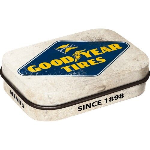 Cajita Mints 6x9,5x2 cms. Goodyear - Logo White