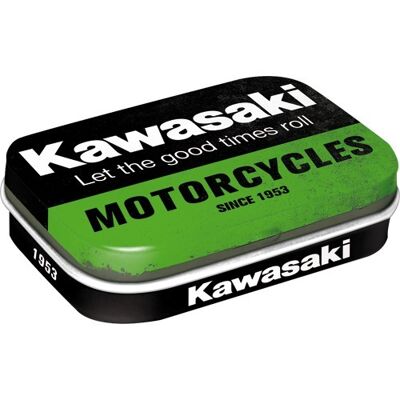 Pfefferminzdose 6x9,5x2 cm. Kawasaki Kawasaki - Motorräder