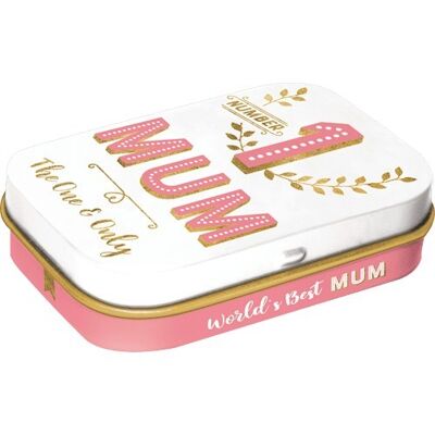 Mints box 6x9.5x2 cm. Number 1 Mom