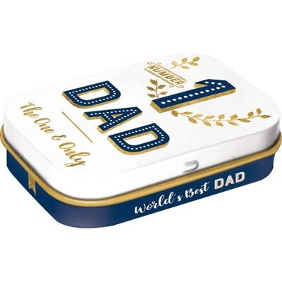 Mints box 6x9.5x2 cm. Number 1 Dad