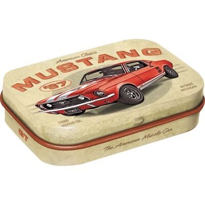 Mints box 6x9.5x2 cm. Ford Mustang - GT 1967 Red