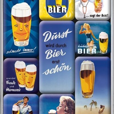 Ensemble d'aimants (9 pièces) Bier Durst