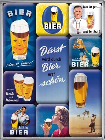 Ensemble d'aimants (9 pièces) Bier Durst