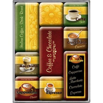 Magnetset (9-teilig) Kaffee & Schokolade Kaffee & Schokolade