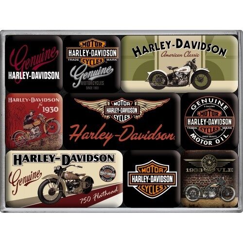 Juego de imanes (9 piezas) Harley-Davidson Bikes