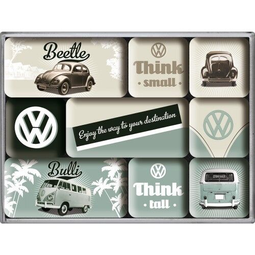 Juego de imanes (9 piezas) Volkswagen VW Think Tall & Small