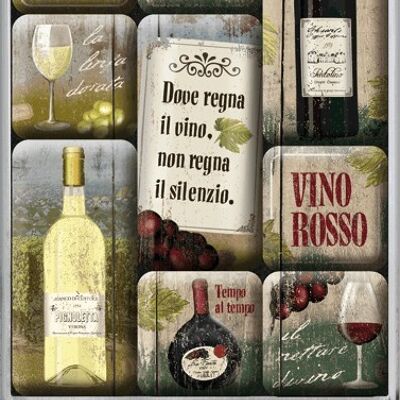 Juego de imanes (9 piezas) Vino Rosso & Bianco