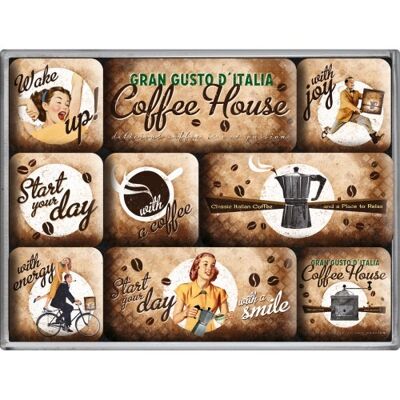 Magnet set (9 pieces) Coffee & Chocolate Coffee House