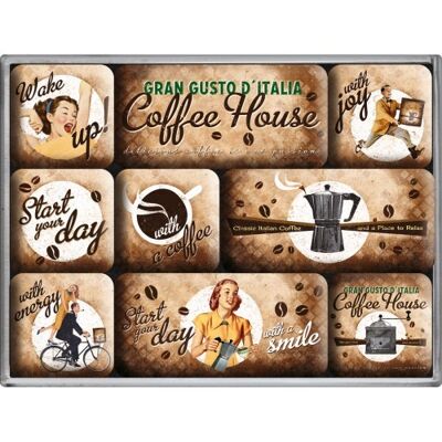 Set di calamite (9 pezzi) Coffee & Chocolate Coffee House
