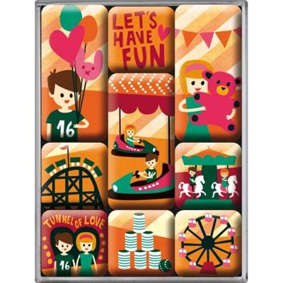 Magnet Set (9 Pieces) Happy Together Let's Have Fun