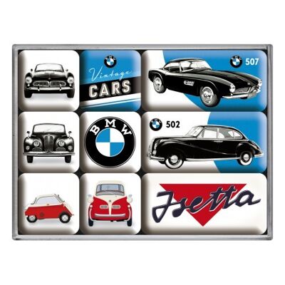 Set of magnets (9 pieces) BMW - Vintage Cars