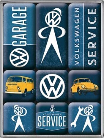 Jeu d'aimants (9 pièces) VW Service