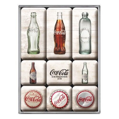 Juego de imanes (9 piezas) Coca-Cola - Bottle Timeline