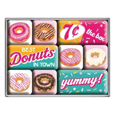 Set d'aimants (9 pièces) USA Donuts
