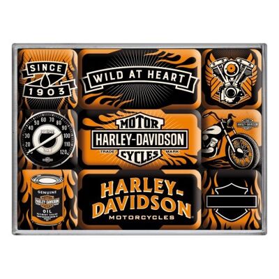 Magnetset (9 Stück) Harley-Davidson Wild At Heart