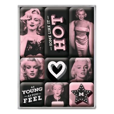 Magnet Set (9 Pieces) Celebrities Marilyn - Some Like It Hot