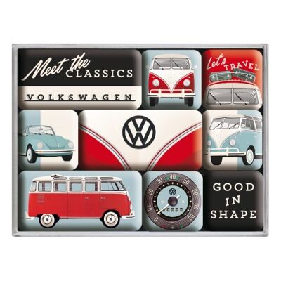 Magnet set (9 pieces) Volkswagen VW - Meet The Classics