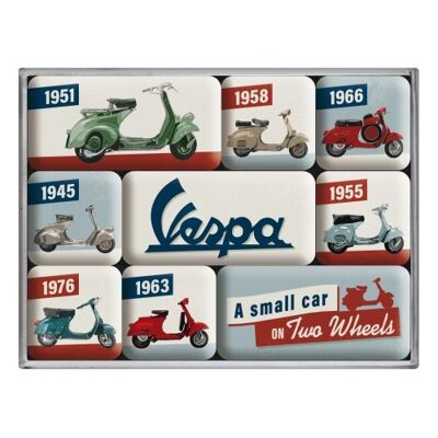 Set of magnets (9 pieces) Vespa - Model Chart