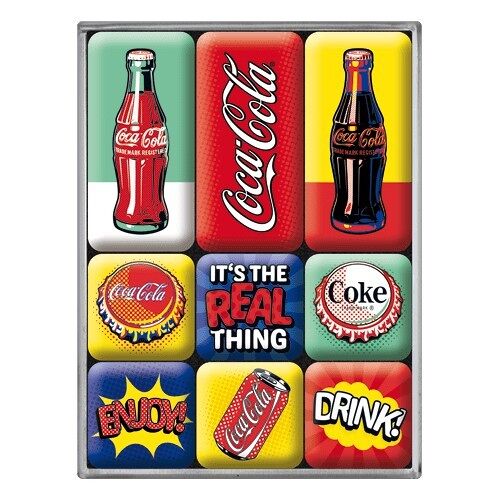 Juego de imanes (9 piezas) Coca Cola - Pop Art