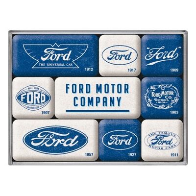 Set of magnets (9 pieces) Ford - Logo Evolution