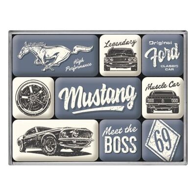 Magnetset (9 Stück) Ford Mustang - The Boss