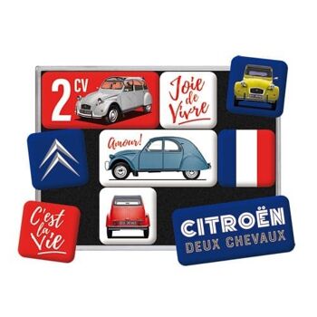 Jeu d'aimants (9 pièces) Citroen 2CV C'est la vie 2