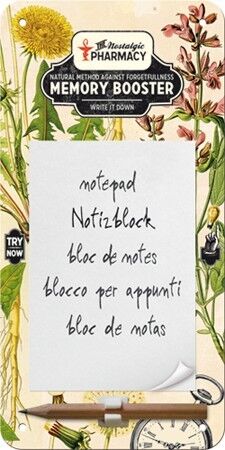 Blocco note magnetico con richiamo di memoria per farmacia nostalgico