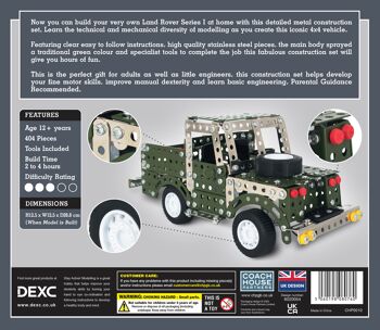Kit de construction métallique Land Rover 3