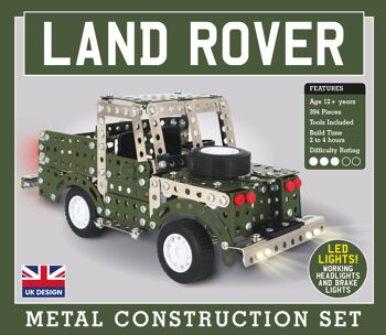 Land Rover avec jeu de construction en métal avec lumières LED 4
