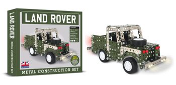 Land Rover avec jeu de construction en métal avec lumières LED 1