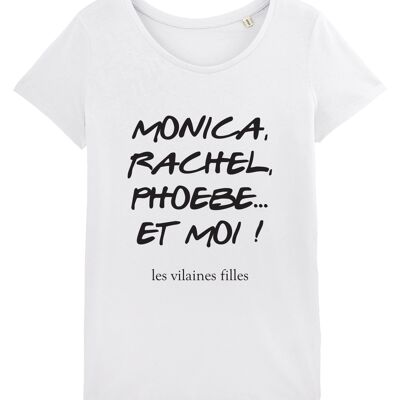Tee-shirt col rond Monica, Rachel, phoebe bio, coton bio, blanc
