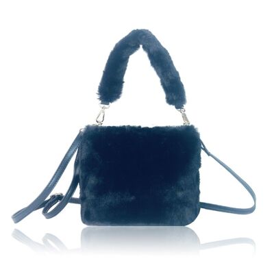 Flo Faux Fur Fashion Bag-Black Black