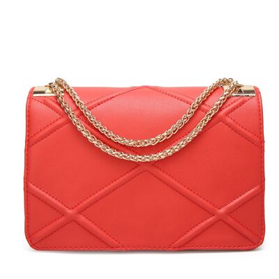 Mya Quilted Cross Body Bag Red