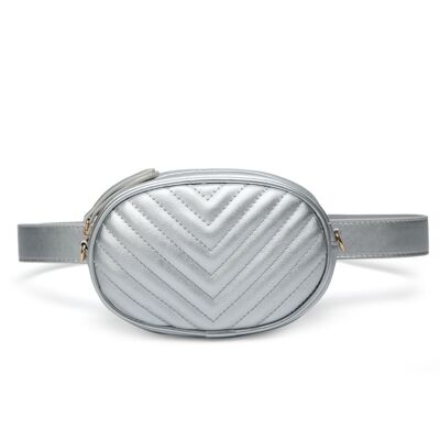 Galadriel Belted Cross Body Bag/Fanny Pack/ Bum Bag - Silver