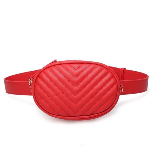 Galadriel Belted Cross Body Bag/Fanny Pack/ Bum Bag - Red