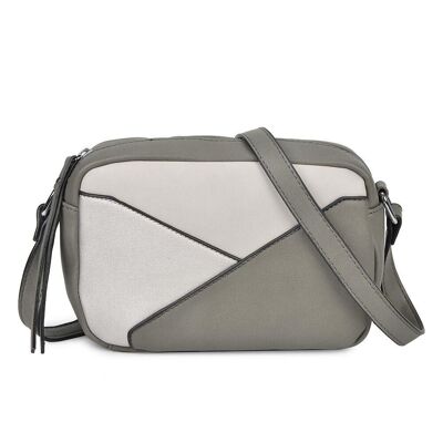 Faiza Multi Panel Crossbody Bag - Grey Grey