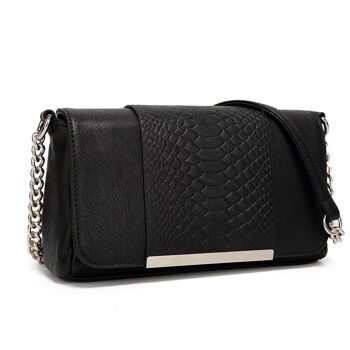 Sac à Bandoulière Vanit Snake Patch - Noir Noir 5