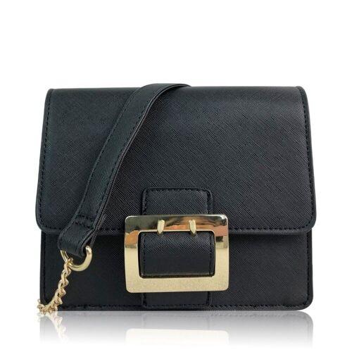 Barrie Crossbody Buckle Bag - Black Black