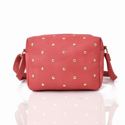 Borsa a tracolla con borchie Jamie - rosa beige