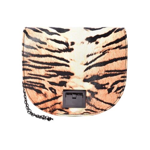 Isla Animal Print Crossbody Bag - Zebra Print Tan