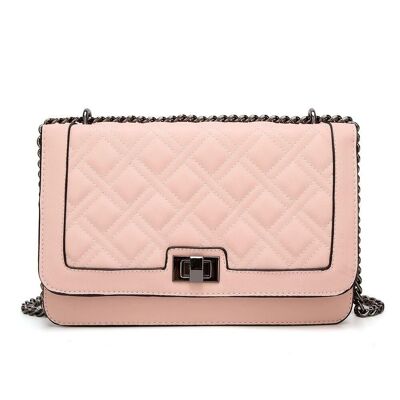 Kimana Quilted Cross Body Bag - Nude