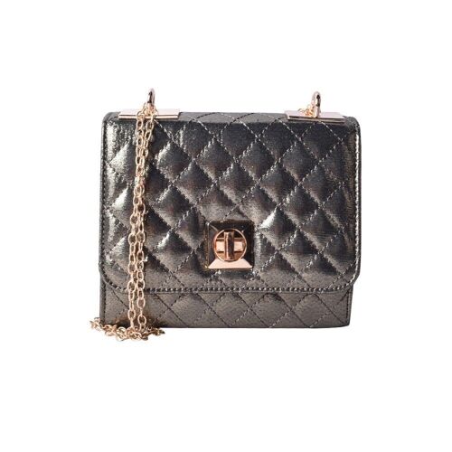Cybelle Quilted Shimmer Crossbody Bag - Bronze Bronze1