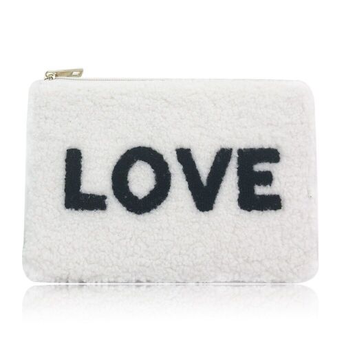 Fluffy Love Handheld Bag - White